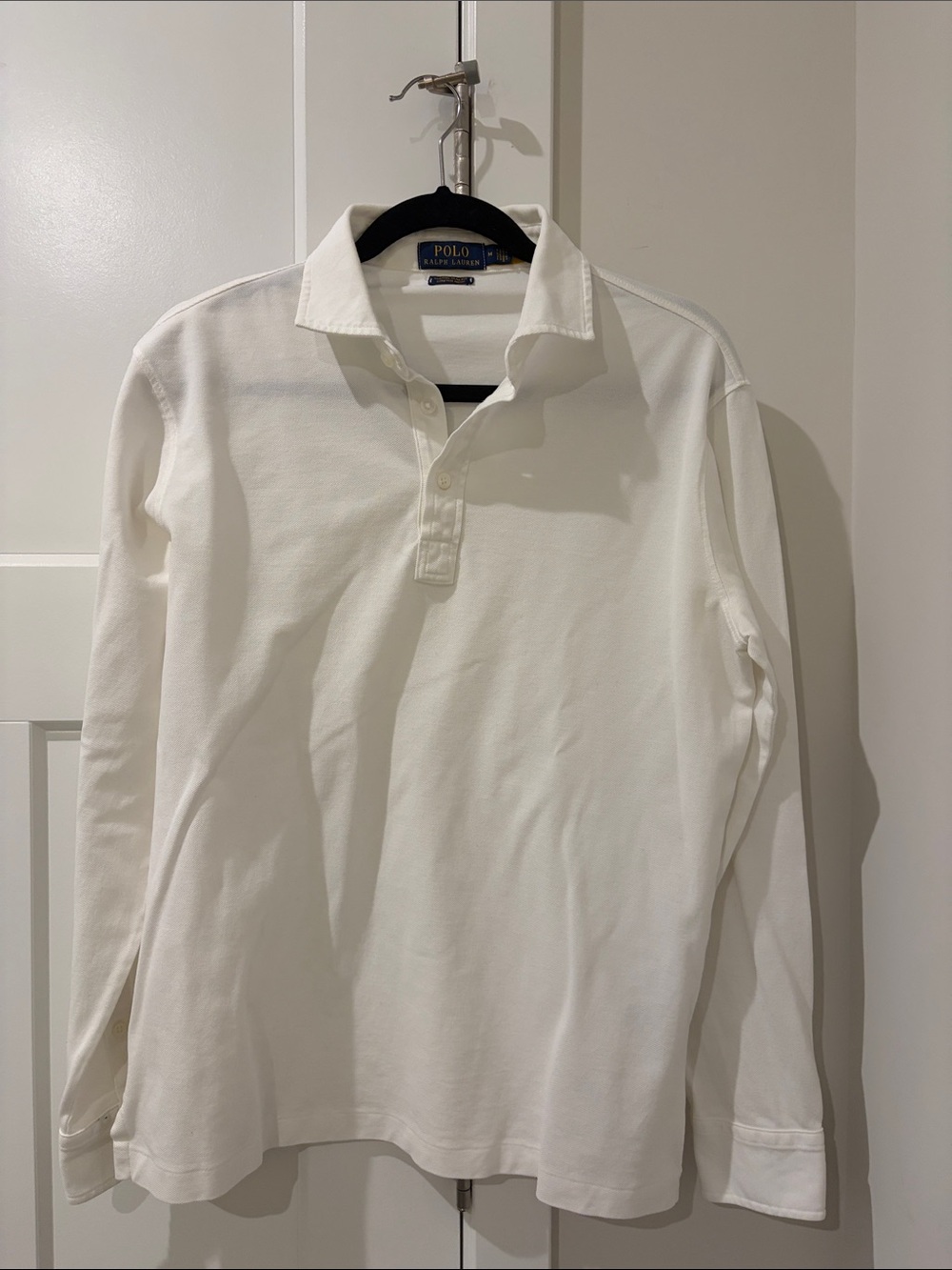 Polo by Ralph Lauren White Long Sleeve Rugby Polo